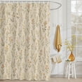 thumbnail image 6 of Bedliving Shower Curtain for Bathroom with 12 Hooks, Beige Wildflower Waterproof Fabric, 72" x 72", 6 of 10