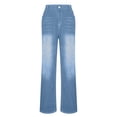 thumbnail image 2 of Aellinatey Jeans for Women High Waist Straight Wide Leg Jean Loose Stretchy Baggy Casual Pants with Pocket, 2 of 12