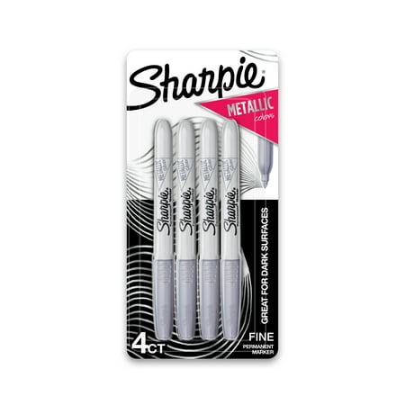 UPC: 0071641391093 | Sharpie Metallic Permanent Markers  Fine Point  Silver  4 Count