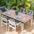 thumbnail image 2 of Bunny Gnomes Easter Table Cloths for 3 Foot Rectangle Tables, Eggs Brown Checkered Farmhouse Patio Waterproof Elastic Fitted Tablecloths, Washable Rectangular Table Cover for Camping, 2 of 8