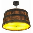 thumbnail image 6 of Meyda Tiffany 161073 Whiskey Barrel 4 Light 25" Wide Wood Pendant - Natural Wood, 6 of 7
