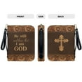 thumbnail image 5 of Kuiaobaty Sunflower Cross Print Bible Cover for Women Men Be Still and Know That I Am God Large Bible Carrying Case Leather Church Bible Bag with Handle and Wristlet Strap for Church Religious, 2XL, 5 of 7