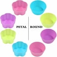 thumbnail image 2 of Artrylin Silicone Cupcake Liners, Artrylin 24 Pcs Reusable Silicone Baking Cups Nonstick Muffin Molds for Cake Balls, Muffins, Cupcakes and Candies, Assorted Bright Colors,4 shapes, 2 of 7