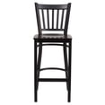 thumbnail image 5 of Home Square Metal Restaurant Bar Stool in Black & Walnut Finish - Set of 2, 5 of 5