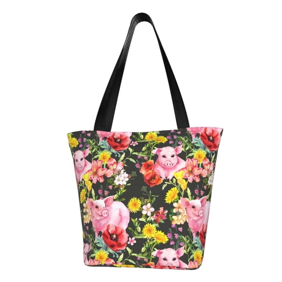 Easygdp Cute Pigs Sunflower Shoulder Bags for Women,Crossbody Bags Shoulder Purse Handbag for Women