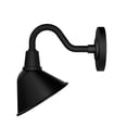 thumbnail image 5 of Hunter - Cassius 1-light Matte Black, Outdoor, Dimmable, Modern Style, Cone Shaped Sconce, for Bedrooms, Kitchens, Dining, Living Rooms - 46011, 5 of 9
