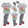 thumbnail image 1 of Pijamas familiares navideños a juego, conjuntos de pijamas de Papá Noel en julio, gris, 1 of 3