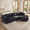 Black - Left Chaise, variant on Xiweot 105" Modular Sectional Sofa, Cloud Couch with Chaise, Boneless Corduroy L Shaped Couch, No Assembly Deep Seat Sectional Sofa for Living Room Apartment (Square Right Chaise)