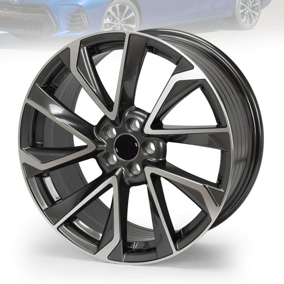 18" Wheel Rim 18x8-inch 5-Lug, for 2019-2024 Toyota Corolla, Gray Replacement Alloy Rims