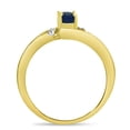 thumbnail image 5 of 14k Yellow Gold Oval Sapphire And Diamond Wave Ring, 5 of 6