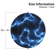 thumbnail image 2 of Pofeuu Blue Lightning Print Coasters for Drinks, 4Pack PU Leather Coasters, Bar Drink Coasters for Tabletop Protection, Furniture from Damage-Round Shape, 2 of 6