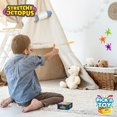 thumbnail image 5 of Pulpo Juguetes Adhesivos Para Gatear En La Pared Para Niños Paquete De 4 Caminantes Blandos Suaves Y Flexibles Escaladores Brillantes Y Coloridos Lavables Y Reutilizables Adhesividad Favores De Fiesta, 5 of 5