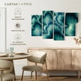 thumbnail image 4 of Elephant Stock Petals Digital Abstract Wall Art - Horizontal Multi Panel Canvas - Living Room Wall Decor - Abstract Multi Panel - Teal And Turquoise Decor - 52" x 32", 4 of 4