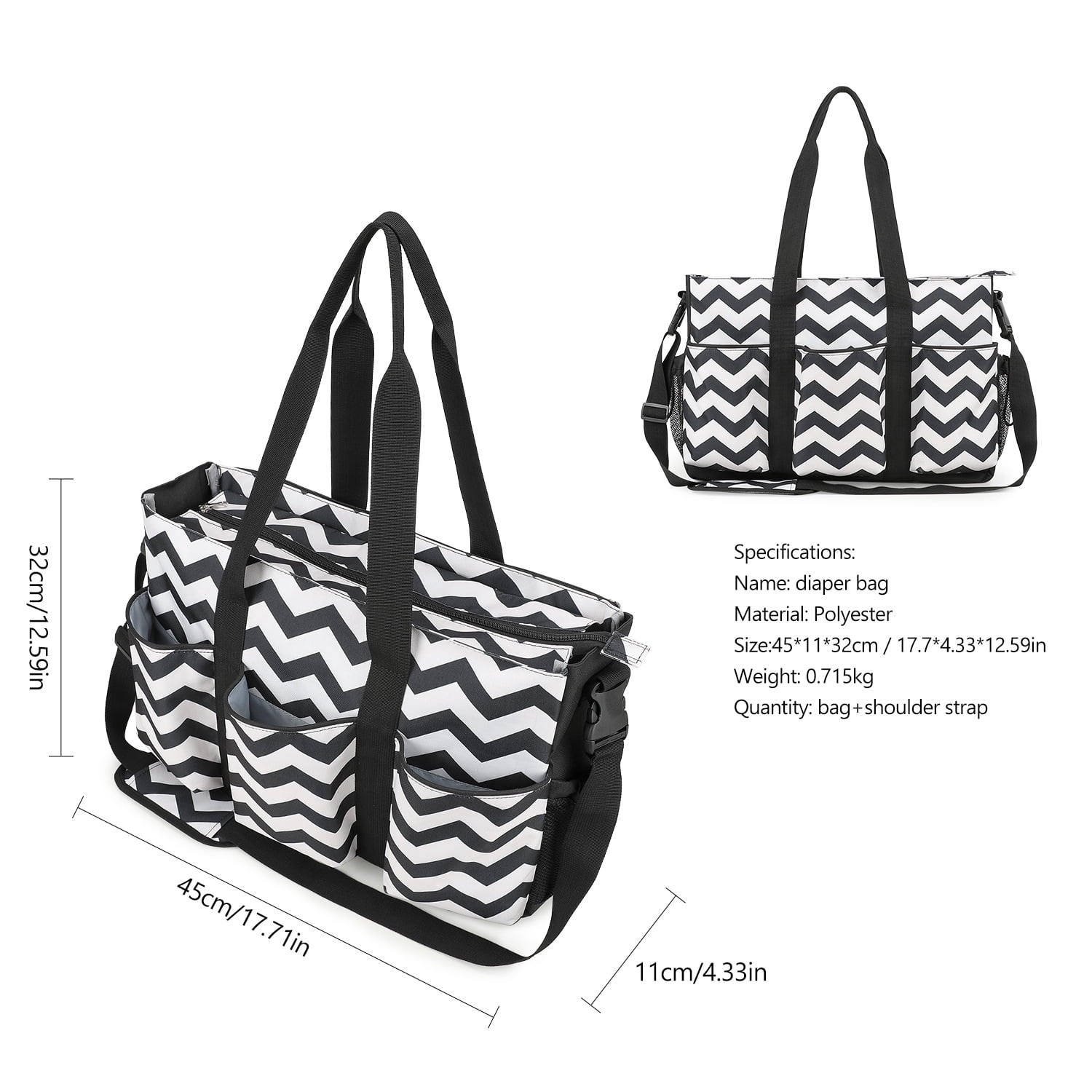 SPEKSEE Crossbody Organizer Diaper Bag - Outdoor Mother's Water-Repellent Baby Care Bag with Multiple Pockets