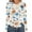 #0074-Khaki, variant on Uootdi Floral Printed Long Sleeve Shirts for Women Crew Neck Casual Slim Fit Basic T-Shirts Colorblock Lightweight Thermal Tops Gift