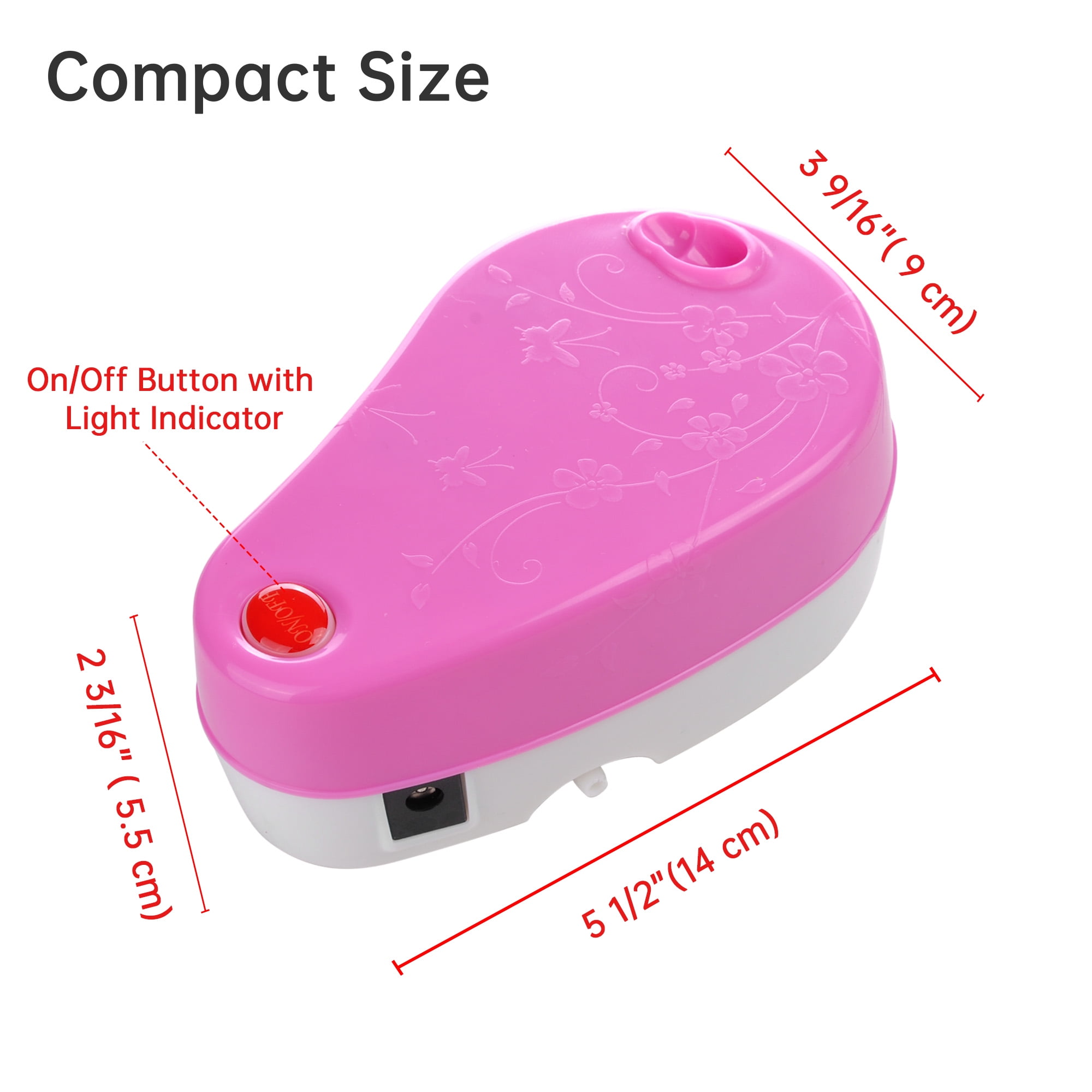 Mini Portable Air Compressor Set w/ Hose Built-in Airbrush Holder Makeup Nail Art Body Painting Tattoo Beauty Pink