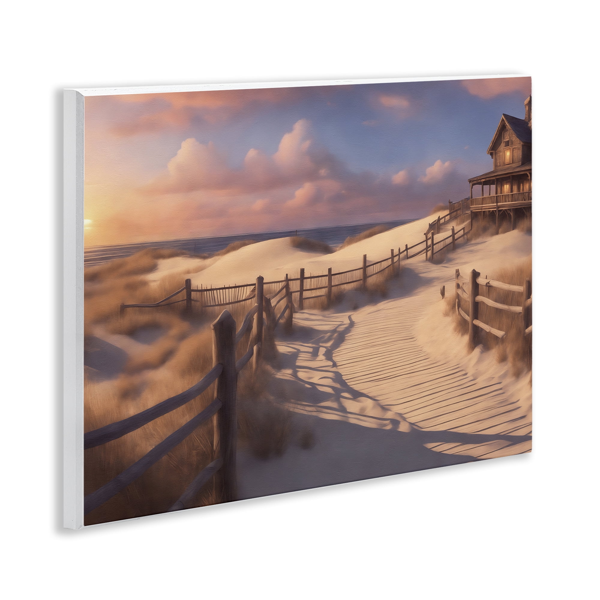 Stupell Industries Hampton Dunes Landscape Nautical & Beach Painting Unframed Art Print Wall Art, 14 x 11
