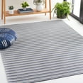 thumbnail image 2 of SAFAVIEH Martha Stewart Cotton Striped Area Rug, Navy/Light Grey, 5' x 7', 2 of 8