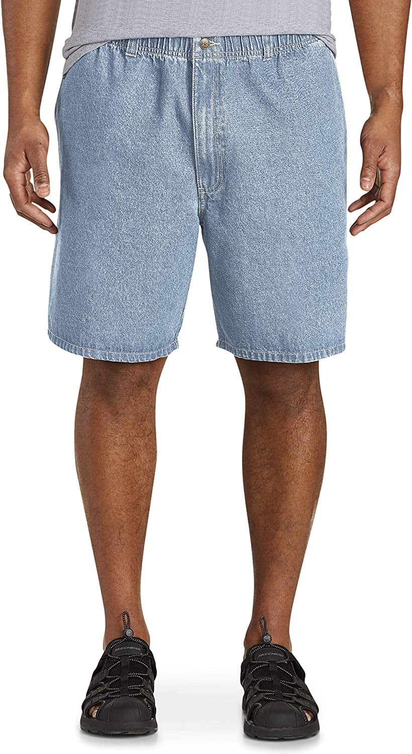 Harbor Bay by DXL Men's Big and Tall Denim Shorts, Light Stonewash, 6XL