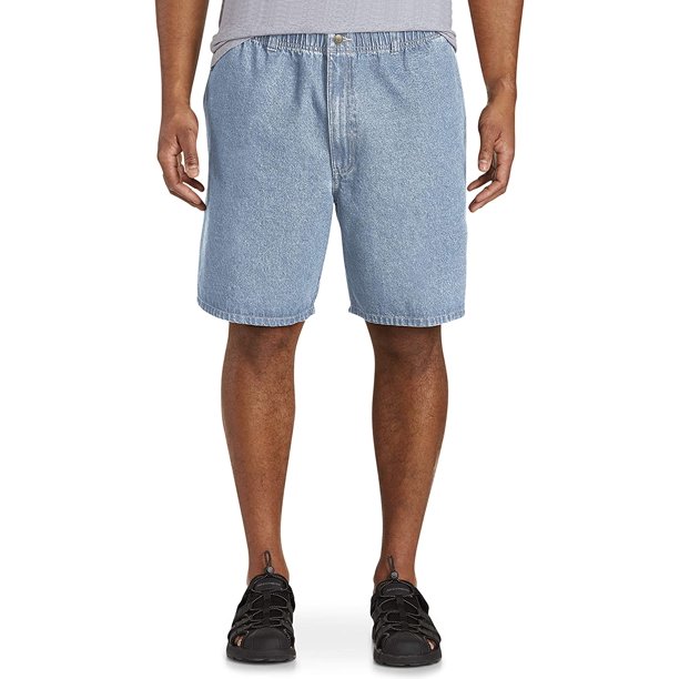 Harbor Bay by DXL Men's Big and Tall Denim Shorts, Light Stonewash, 6XL