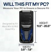 VIVO Black Under-Desk and Wall PC Mount, Computer Case Holder with 135 Swivel