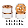 thumbnail image 1 of 4PCS 1.0in Metal Wheel Rims for 1/24 1/18 RC Crawler Car Axial SCX24 AX24 FCX24 Enduro24 TRX4M,Dual-Hole 5-Spokes Orange, 1 of 4