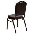 thumbnail image 5 of (10 PACK) Crown Back Banquet Dining Chair with Brown Vinyl - Commercial Quality Restaurant Chair, 5 of 7