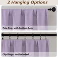 thumbnail image 4 of MKHILL Vela Lavender Blackout Tier Curtains 36 Inch Length 2 Panels, Thermal Insulated Room Darkening Rod Pocket Small Cafe Curtains for Kitchen Bathroom Camper RV, Each 30"W x 36"L, 4 of 10