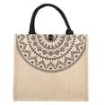 thumbnail image 2 of Vintage Bohemian Style Jute Handbag with Fine Workmanship and Durable Material, Unique Digital Pattern Print, Lightweight and Comfortable for Shopping, 2 of 8