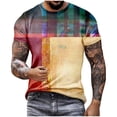 thumbnail image 2 of EGNMCR Chemises à Manches Courtes pour Hommes, T-shirt Col Rond Décontracté d'Été, Mode Décontractée pour Hommes, Impression Numérique 3D, Hauts Décontractés d'Été, 2 of 5