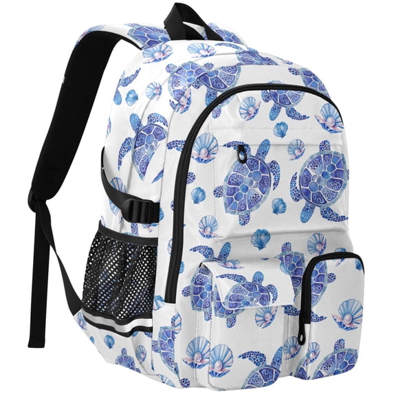 ALAZA Turtles Seashells Print Student Backpack School Bookbag Large Laptop Daypack Travel Bag