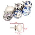 thumbnail image 2 of Unique Bargains Nickel Finished Hand Painted Ceramic Cabinet Knob Set of 6, 2 of 7
