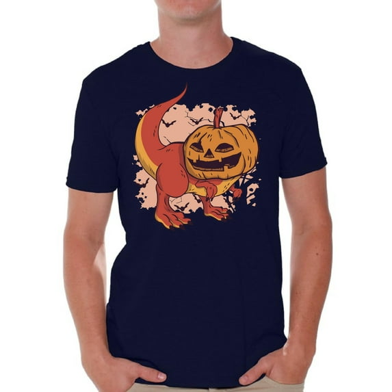 Awkward Styles Halloween T-Shirt Pumpkin Dinosaur Shirts for Men