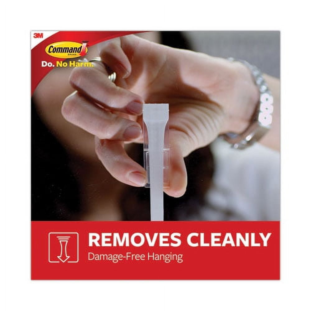 General Purpose Hooks, Plastic, White, 3 Lb Cap, 37 Hooks And 48 Strips/pack | Bundle of 10 Packs