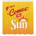 thumbnail image 3 of Ambesonne Here Comes the Sun Shower Curtain, Modern Layout, 69"Wx84"L, Orange Dark Pink, 3 of 3