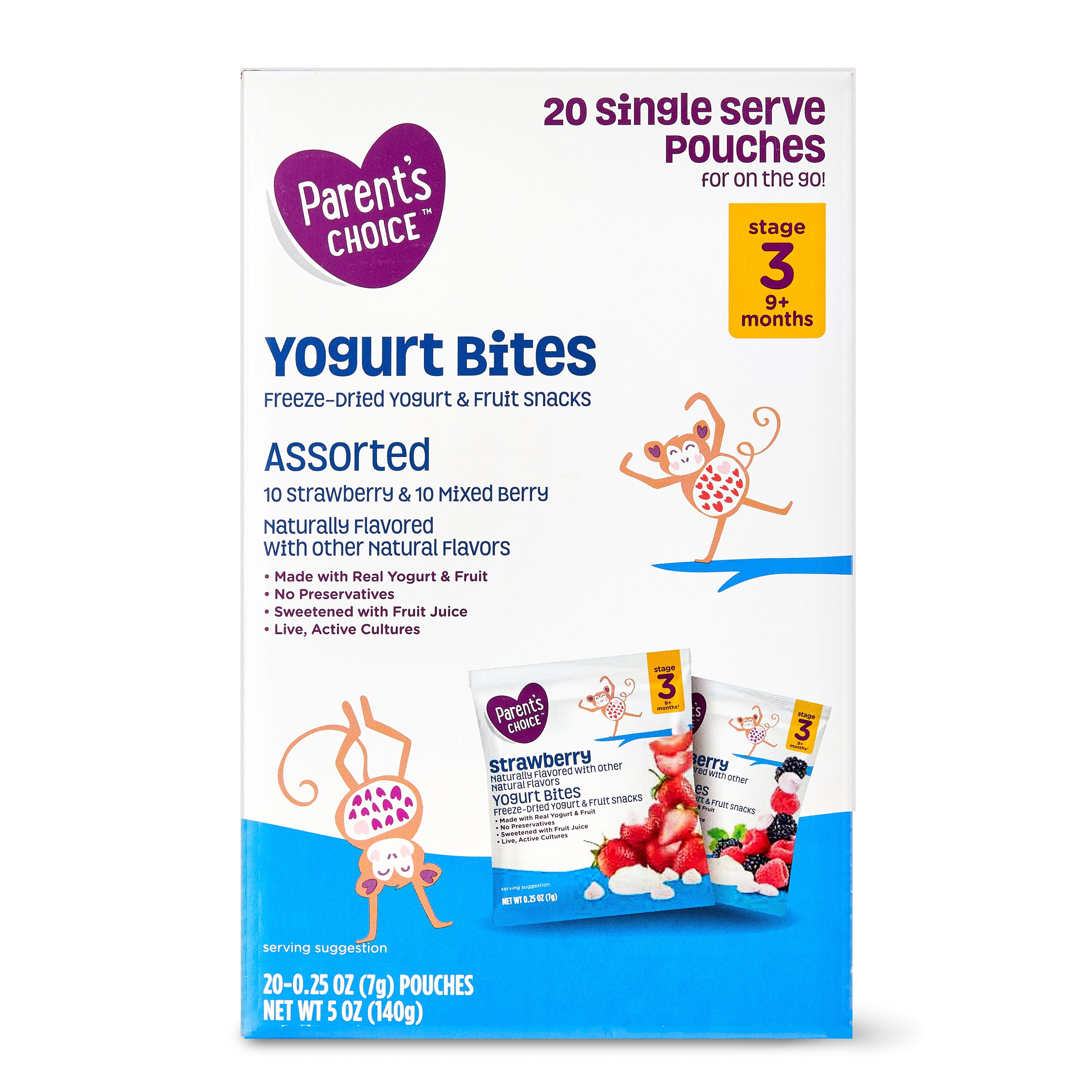 Parent's Choice Strawberry & Mixed Berry Yogurt Bites Baby Snack Value