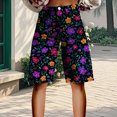 thumbnail image 2 of kaondbfi Women's Summer High Waisted Shorts Knee Length Fashionable and Casual Style with Pockets Lightweight and Breathable, 2 of 4