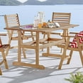 thumbnail image 6 of Modway Hatteras 59" Rectangle Outdoor Patio Eucalyptus Wood Dining Table in Natural, 6 of 6