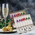 thumbnail image 5 of 6pcs Christmas Spoon Fork Set Christmas Utensils Christmas Coffee Stirrers Christmas Spoon Fork Set Gift Box Christmas Stirring Spoons Christmas Spoons Christmas Themed Spoon Set, 5 of 5
