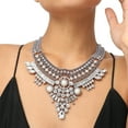 thumbnail image 2 of SOHI Silver-Toned White Silver-Plated Necklace, 2 of 6