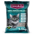thumbnail image 1 of Arena aglutinante para gato Clean & Dry Menta 5.5 kg, 1 of 5