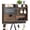 Brown, variant on Key Holder Wall Mount, 14.5 x 11.2 x 3.5 inch 3-Tier Shelf with 8 Hooks and Drawer Storage, Wooden Key and Mail Holder, Black