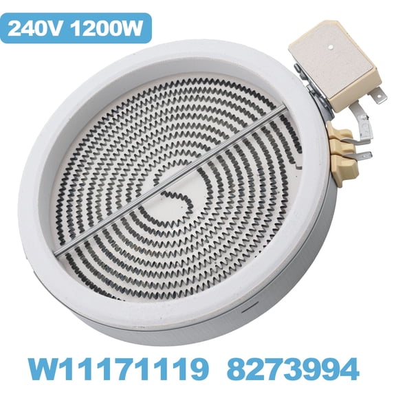 6.5"Electric Range Single Radiant Surface Heating Element 1200W Compatible with Whirlpool Maytag Kitchenaid Jennair Range Stove Replace W11171119 8273994