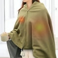 thumbnail image 2 of 1 Pc Portable Heating Blanket Shawl, Women's Heating Shawl,Portable Soft Zipper Electric Heated Blanket Shawl,Outdoor Wearable Wireless Electric Blanket, 59.05"x31.49", Khaki, 2 of 7