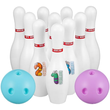 TEHAUX 1 Set Indoor Bowling Assorted Color Plastic