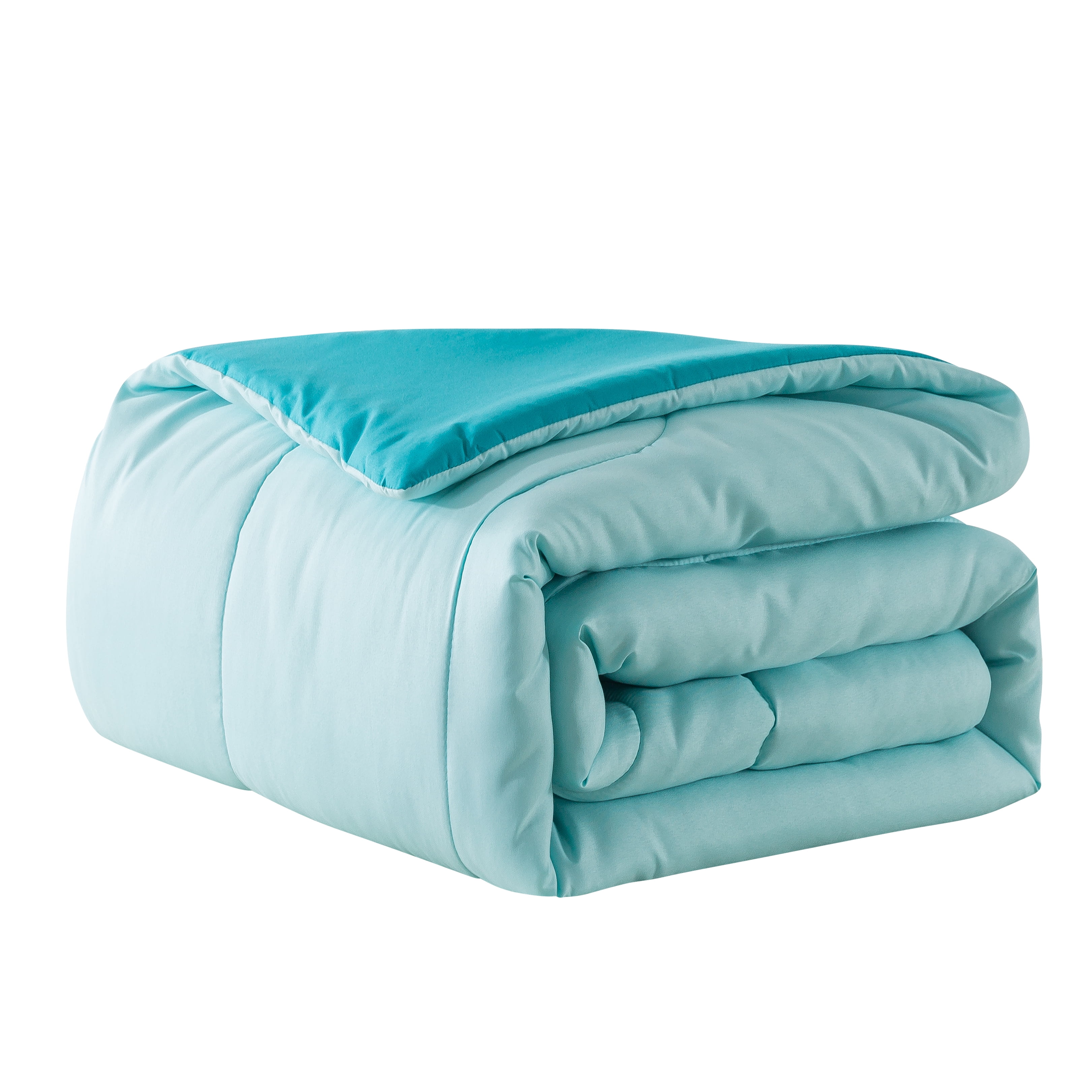Mainstays Teal 5 Piece Bed in a Bag Comforter Set with Sheets and Plush Throw, Queen