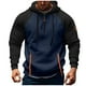 thumbnail image 2 of pstuiky manga larga de hombre, Sudadera deportiva informal de manga larga con capucha y cordón ajustable con media cremallera y bolsillo en color liso para hombre top de hombre xxxl, 2 of 5