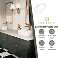 thumbnail image 4 of Los Flexi 22" x 13" Rectangular Vessel Sink with Rear Overflow, White Porcelain Above Counter Sink, 4 of 13