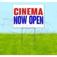 thumbnail image 1 of Cinema Now Open (18" x 24") Yard Sign, Includes Metal Step Stake, 1 of 6