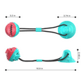 thumbnail image 3 of LQQBOX Dog Chew Toy with Suction Cup for Aggressive Chewers, Puppy Training Treats, Food Dispensing Ball, Pet Teeth Cleaning Rope Toys for Small Medium Dogs (Blue&Red), 3 of 7